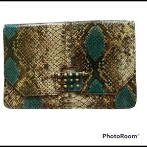 Rachel Roy  Faux Snakeskin Python Clutch